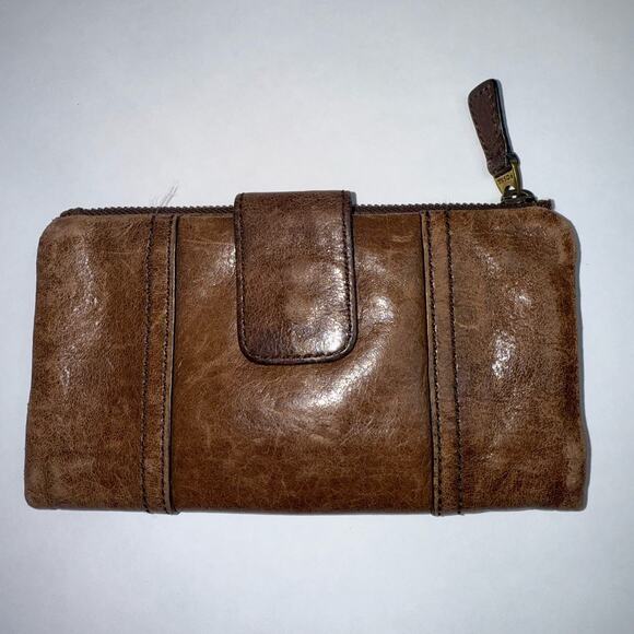 Fossil Women’s Rare Long Live Vintage 1954 Bifold Top Zip Wallet - Picture 3 of 4